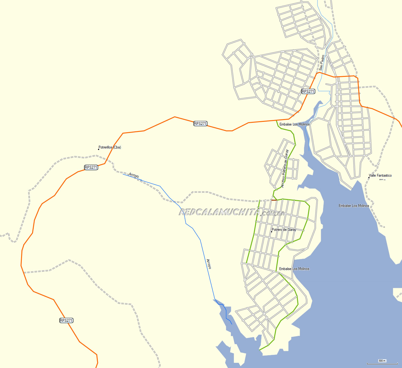 Mapa de Potrero de Garay Cordoba